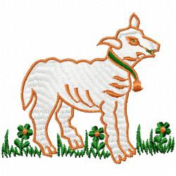 Sheep Embroidery Design 10